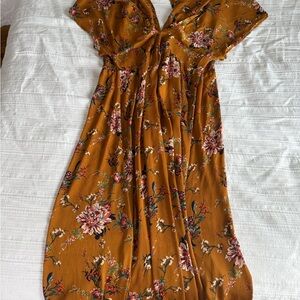 Showpo Golden Floral Maxi Dress